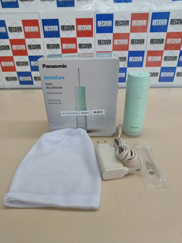 Panasonic EW-DJ4B, Ducha Bucal de Viaje, Recargable con Tecnología de Ultrasonidos, Depósito de Agua de 150 ml, Carga Rápida en 1 Hora